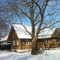 Gartenhaus im Schnee